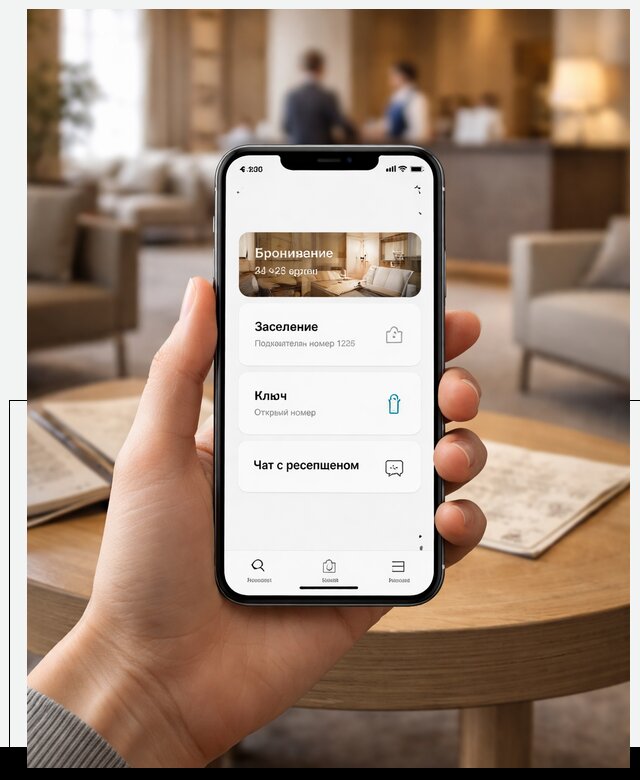 Мобильное приложение для гостей отеля в Сосногорске, управление сервисом